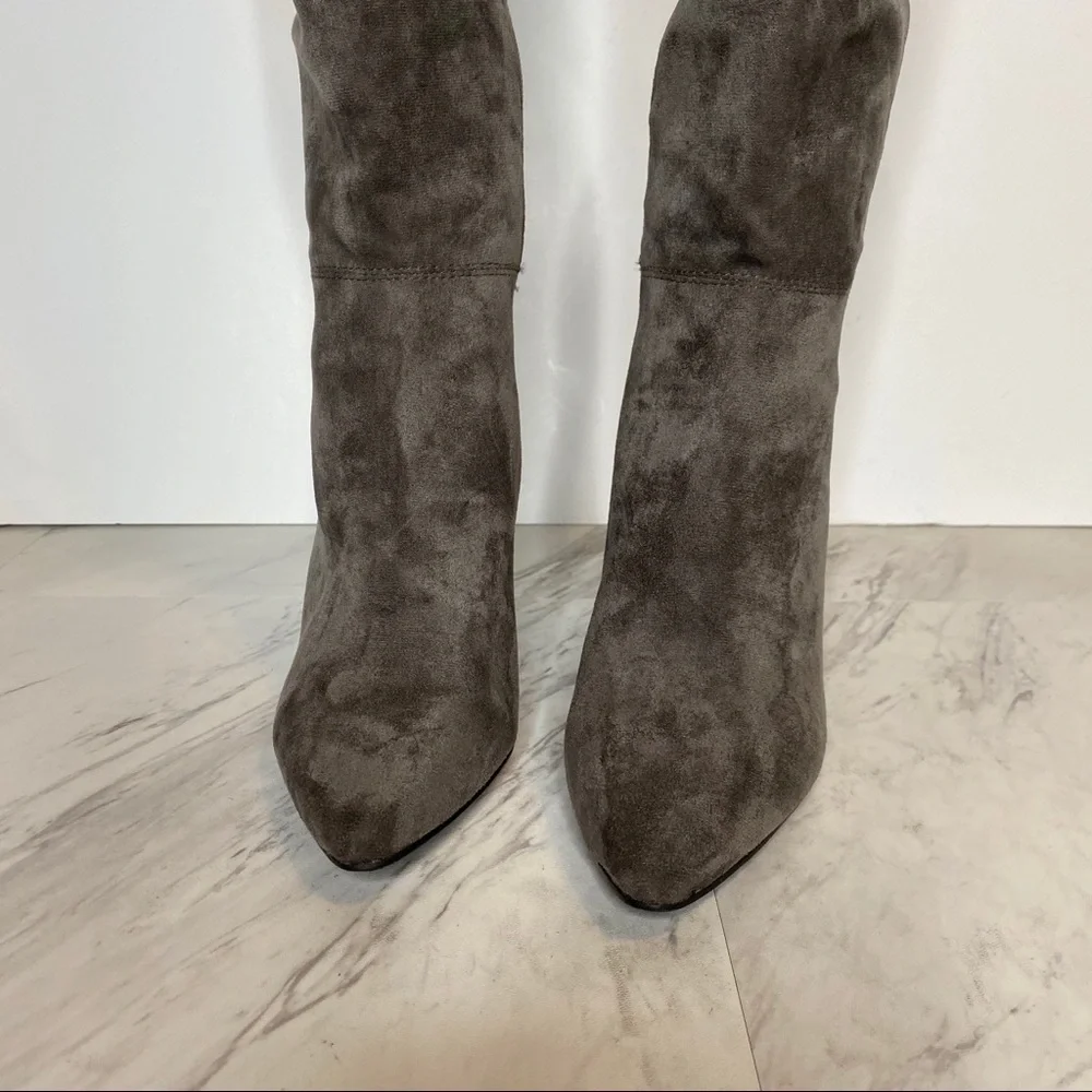 Charles David Various Over The Knee Gray Fabric Boot 6 1/2M